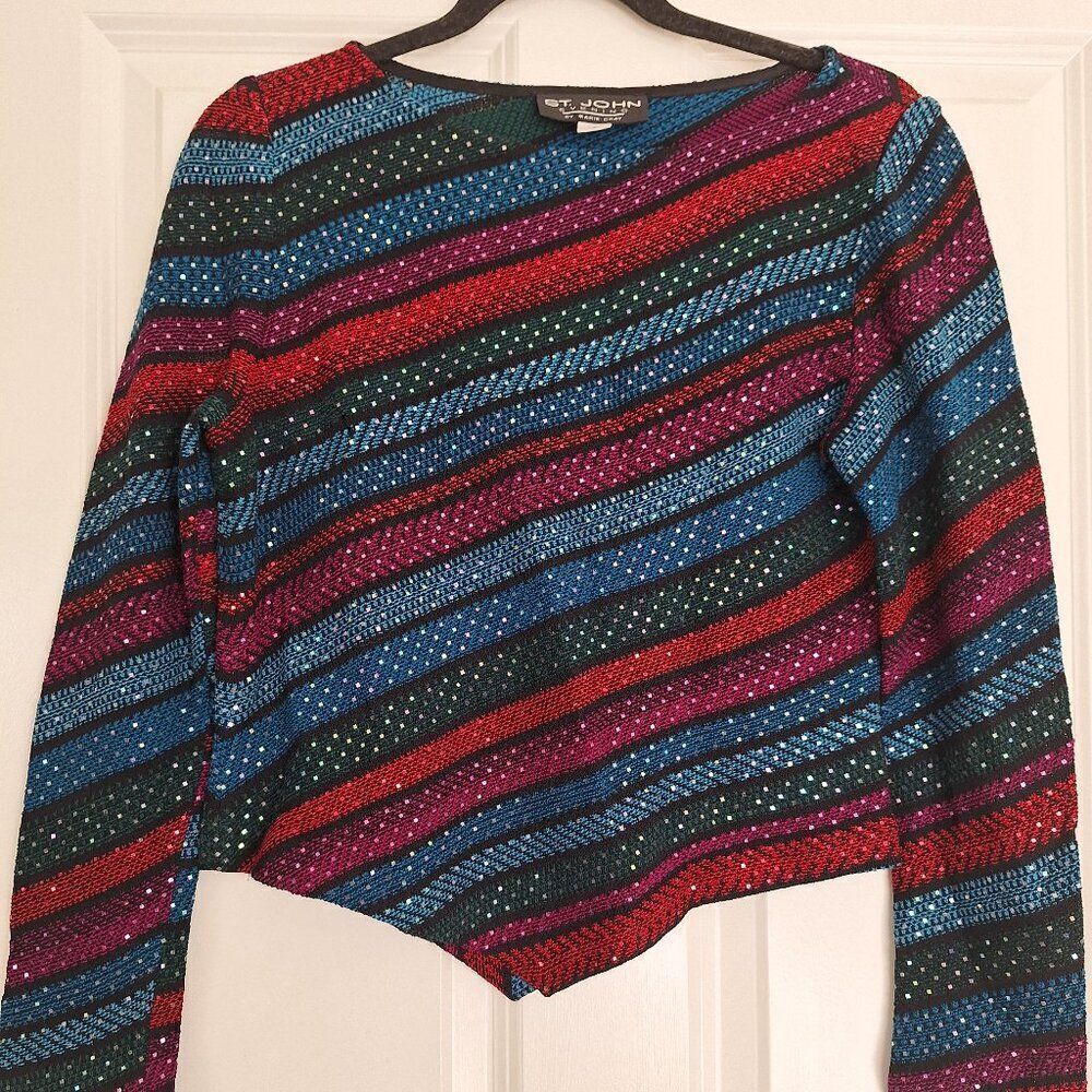 St. John multicolor long sleeve Top size 4‎